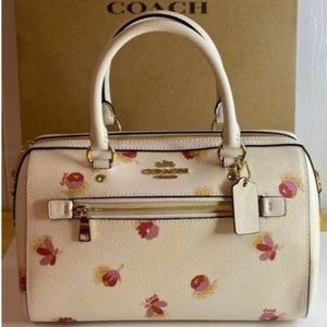coach rowan satchel with pop floral print